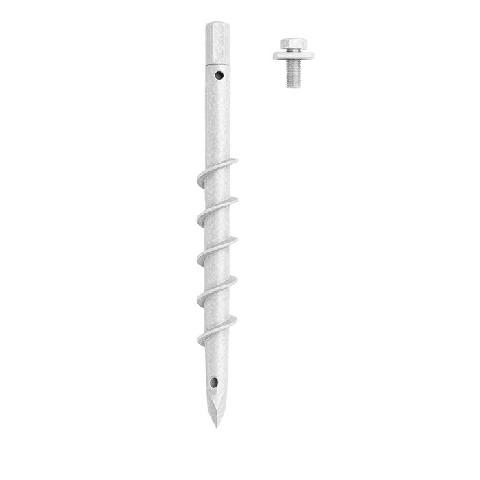 HORTUS jordskrue galvaniseret stål Ø25 x 400 mm